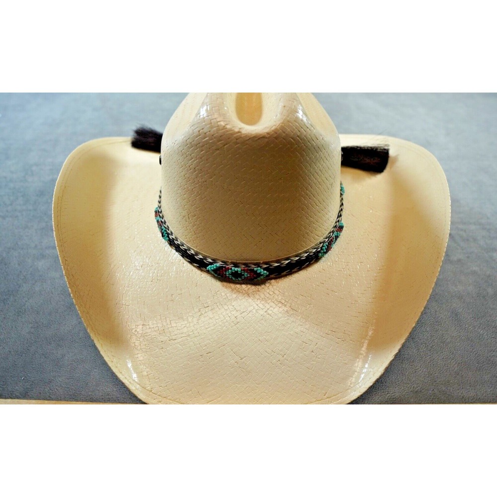 Mens Justin 10X Straw Western‎ Cowboy Hat by Milano Hat Company Ivory 58  7 1/4
